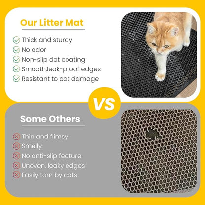 Cat Litter Mat, Upgrade Super Waterproof Back Layer Litter Box Mat, Non Slip - Image 4