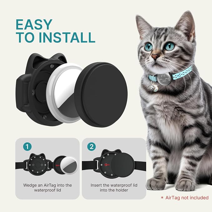 Waterproof Airtag Cat Collar, Breakaway Cat Airtag Collar - Image 8