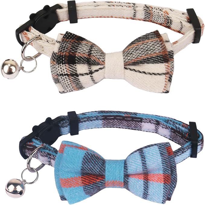 ADOGGYGO Plaid Cat Collars Breakaway by ADOGGYGO