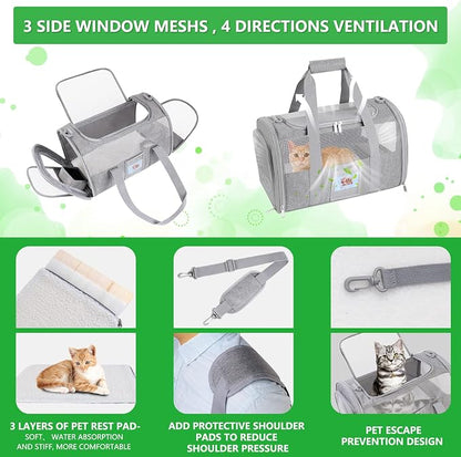 20 Inch Large Cat Carrier, Soft Sided Pet Carrier - Image 4