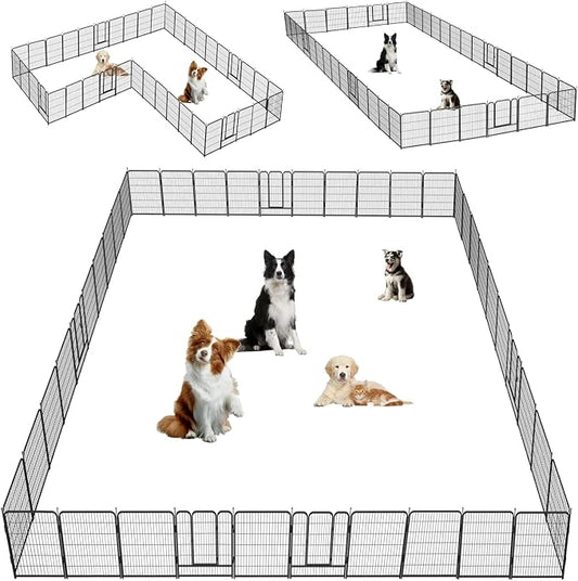 Dog Playpen, 32/40/45 Inch Height in Heavy Duty, Folding Indoor Outdoor by BestForYourPets