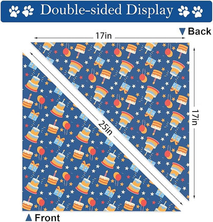 Birthday Dog Bandanas, Reversible Double Side Large Pet Bandanas, Celebration - Image 6