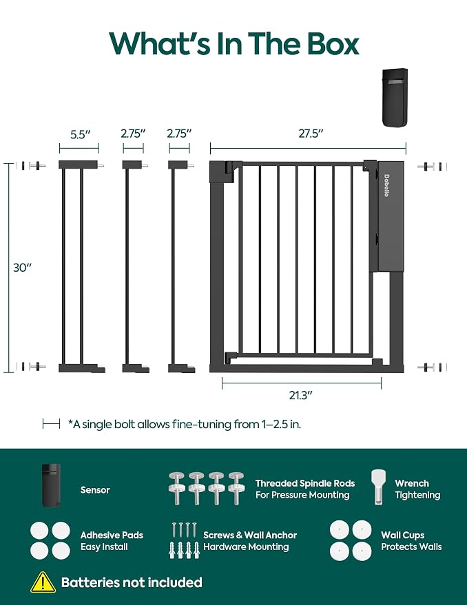 Babelio Smart Baby Gate with Auto-Unlock/Close, Pressure Mounted No Drill - Image 9