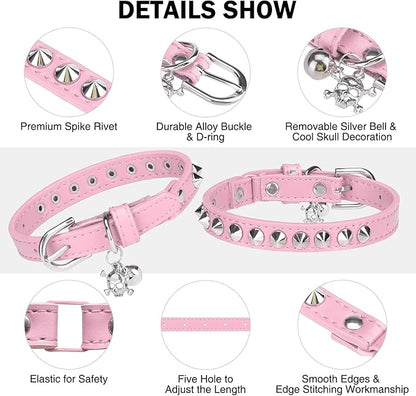 Leather Cat Collars for Boy Girl Cats - Image 2