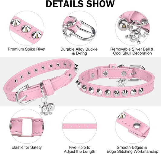 Leather Cat Collars for Boy Girl Cats - Image 2