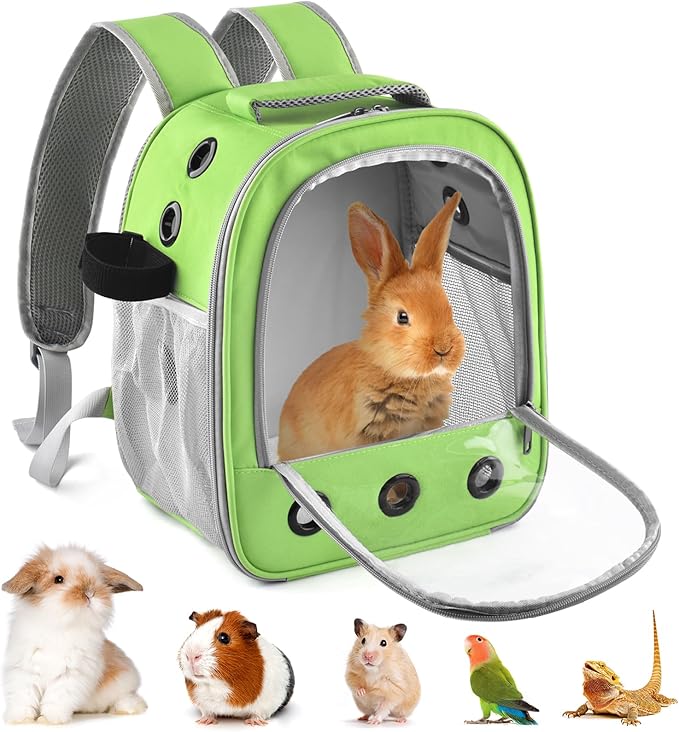 Guinea Pig Carrier Backpack, Portable Rabbit Travel Carring Bag by DBNESS