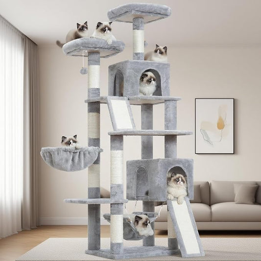 Cat Tree for Indoor Cats, Sturdy Cat Tree House by Gitelnour