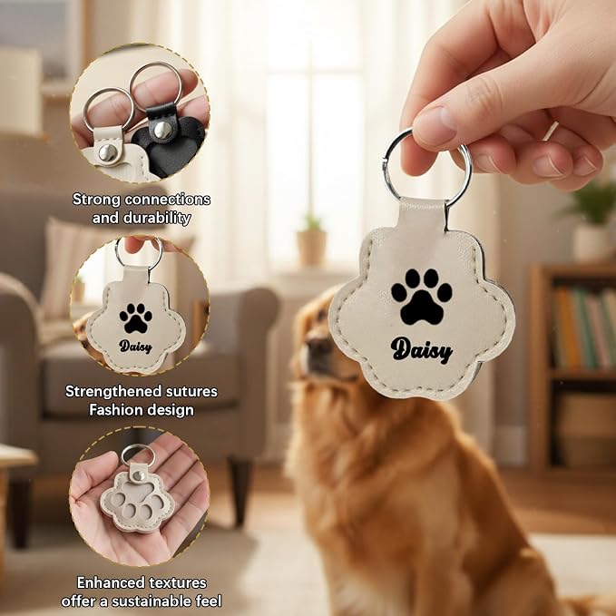 Personalized Dog Hair Keychain Pet Fur Keepsake Pet Memorial Cute Storage - Image 4
