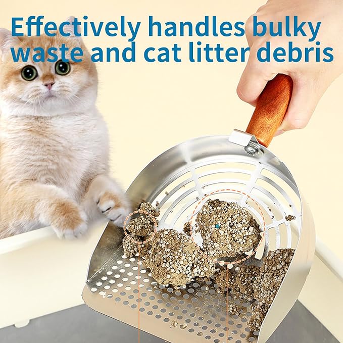 Stainless Steel Metal Cat Litter Scoop - Image 3