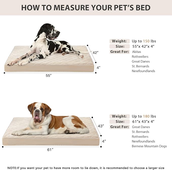WNPETHOME Orthopedic Big Dog Beds Large Sized Dog, Waterproof Extra Large Dogs - Image 5