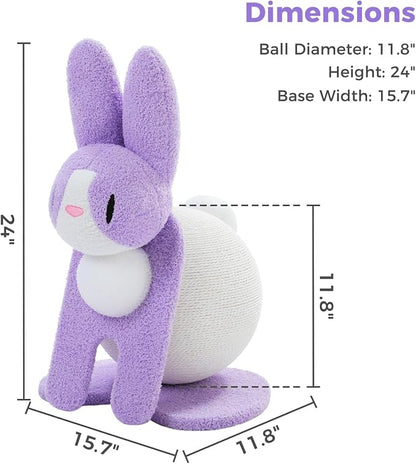 Cute Cat Scratching Post- Bunny Style, Cat Scratcher Toy - Image 7
