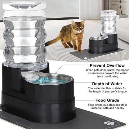 RIZZARI Automatic Dog Water Dispenser: 7L Black Stainless Steel Feeder - Image 7