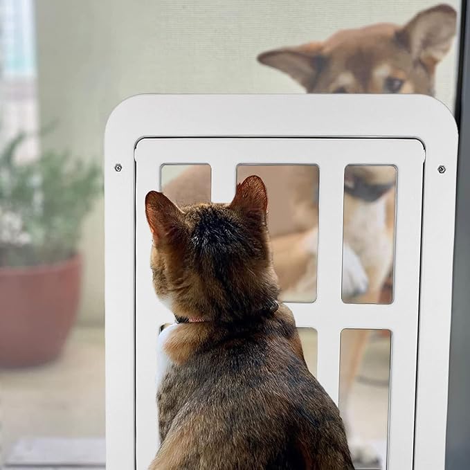 PETLESO Dog Door for Sliding Door, Lockable Dog Screen Door - Image 6