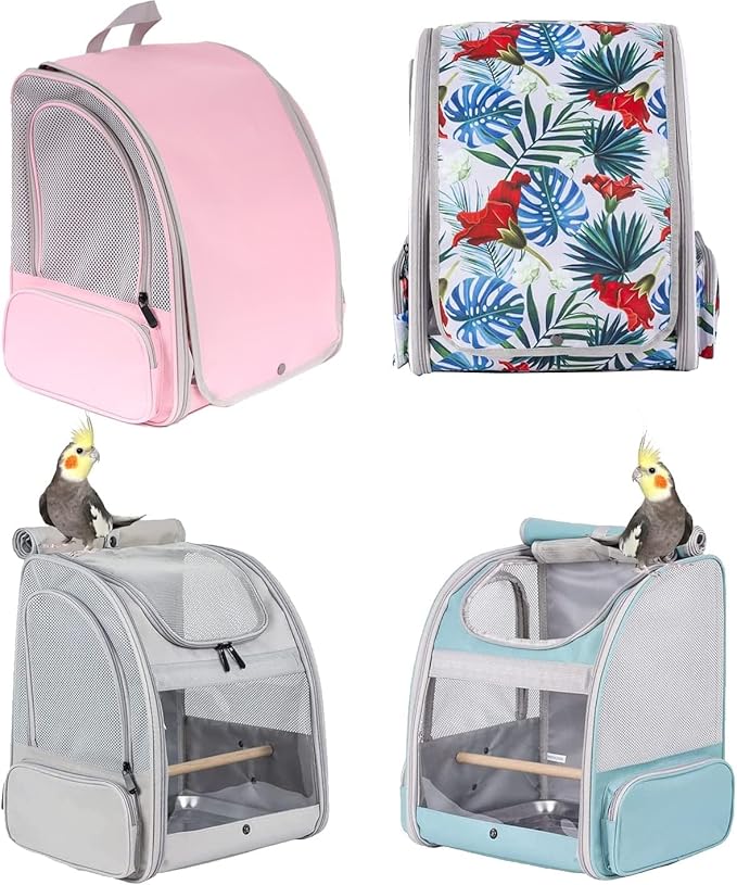 Bird Backpack Carrier with Stand Perch, Bird Travel Backpack - Image 5