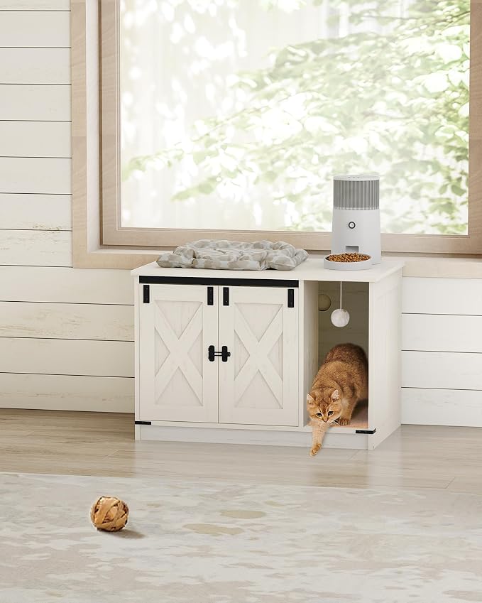 Cat Litter Box Enclosure, Hidden Litter Box Cabinet Furniture - Image 8