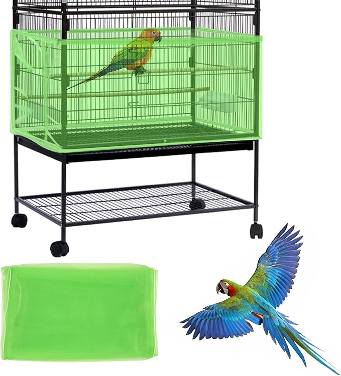 Daoeny Large Bird Cage Cover, Bird Cage Seed Catcher, Adjustable Soft Airy by Daoeny