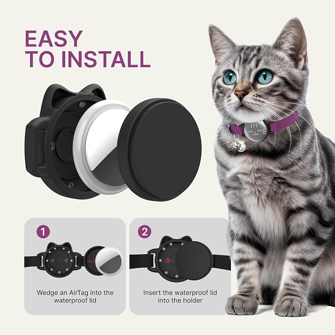 Waterproof Airtag Cat Collar, Breakaway Cat Airtag Collar - Image 8