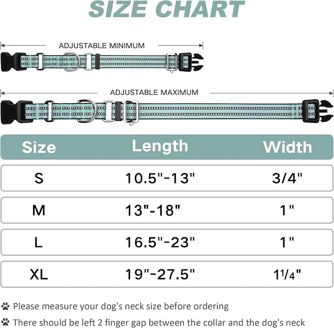 Martingale Dog Collar, Adjustable Nylon Reflective Collar - Image 6