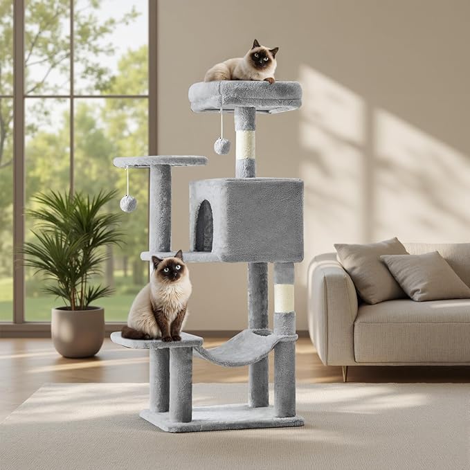 DUMOS Small 44 Inch Cat Tree Tower, Cat Climbing Tower - Image 7