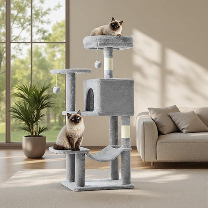 DUMOS Small 44 Inch Cat Tree Tower, Cat Climbing Tower - Image 7