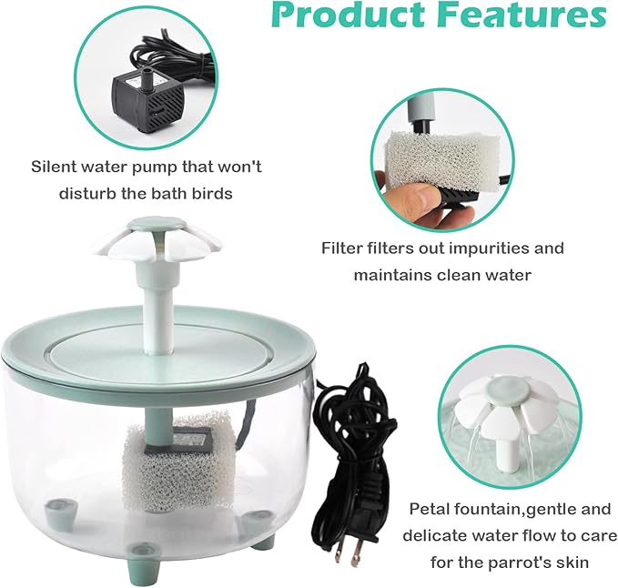 Automatic Bath for Birds, Parrot Bathtub - Image 3