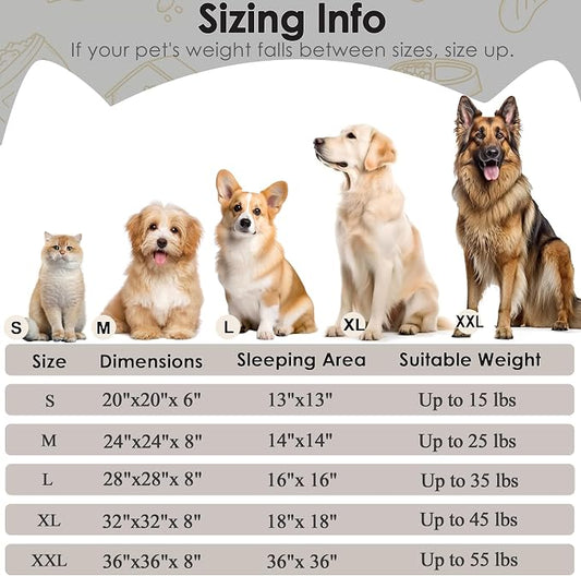 Extra Large Dog Beds, 36 Inch Human Dog Anxiety Relief Comfort Bed, - Image 2