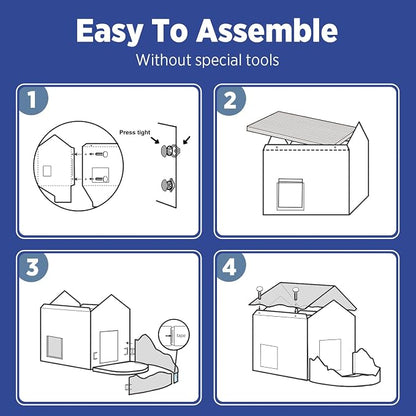 SMILE PAWS Cat Beds for Indoor Cats, Cardboard Cat House - Image 7