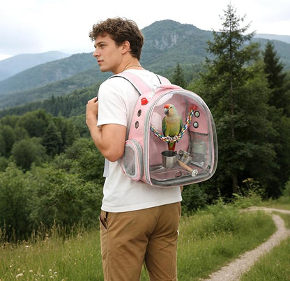 Rypet Bird Carrier Backpack Parrot Portable Breathable Bag Pet Bird Lightweight - Image 7
