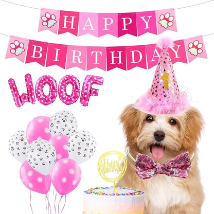 AROIC Dog Birthday Bandana Set, Pet Party Decorations Kit - Image 8