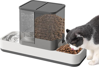 Yummy Sam Automatic Small Pet Feeder and Water Dispenser, 2 in 1 Gravity Cat by YummySam