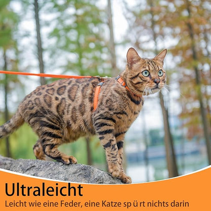 PUPTECK Adjustable Cat Harness and Leash Set Escape Proof Kitten Strap Collar - Image 4