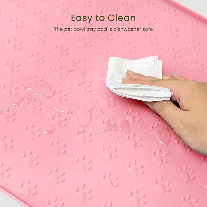 Dog Food Mat Anti-Slip Silicone Dog Bowl Mat Thicker Pet Placemat Waterproof - Image 9
