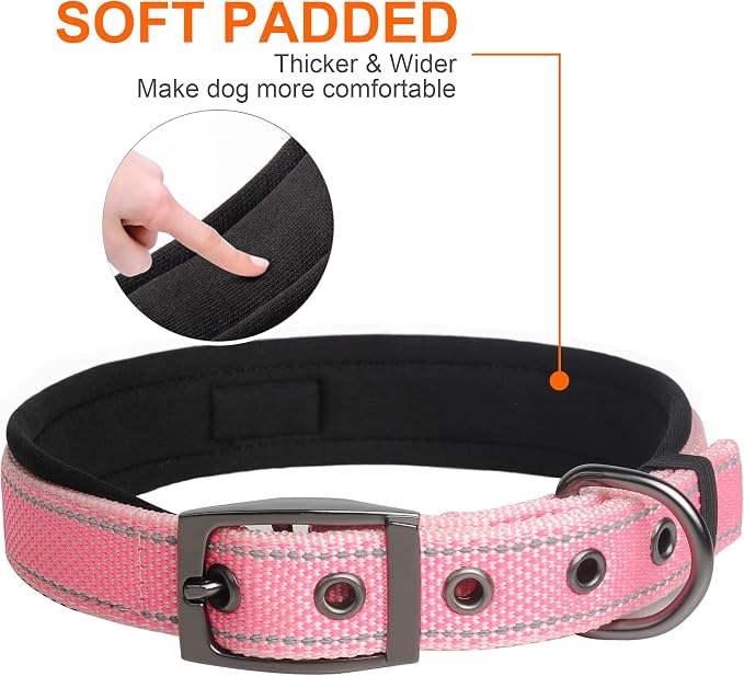 Fida Heavy Duty Dog Collar, Ultra Comfortable Soft Neoprene Padded, Adjustable - Image 4