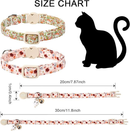 Cat Collar, 2 Pack Cute Cat Collars Breakaway - Image 4