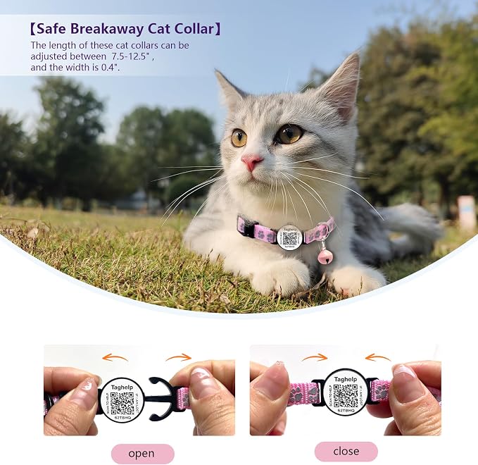Peace of Mind Cat Collar 2-Pack: QR Code Tag - Image 2