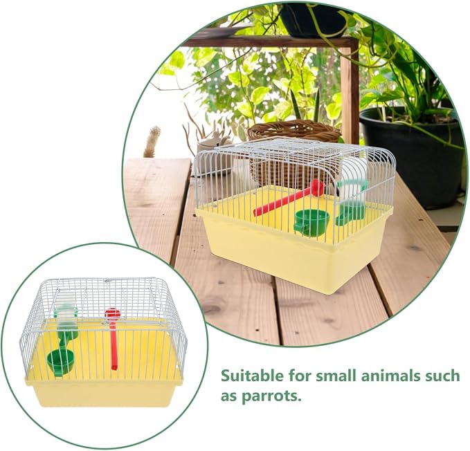 Portable Bird Cage with Waterer Food Box and Perch Lightweight Spacious Travel - Image 9