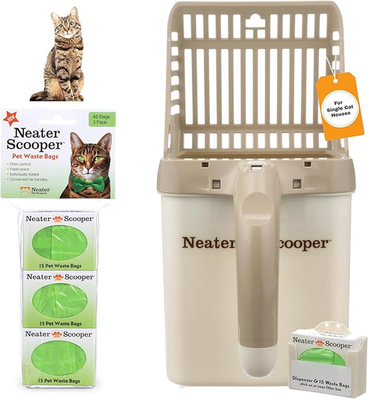 Neater Pet Brands Neater Scooper Standard Cat Litter Scoop, 60 Refill Bags – by NeaterPetBrands