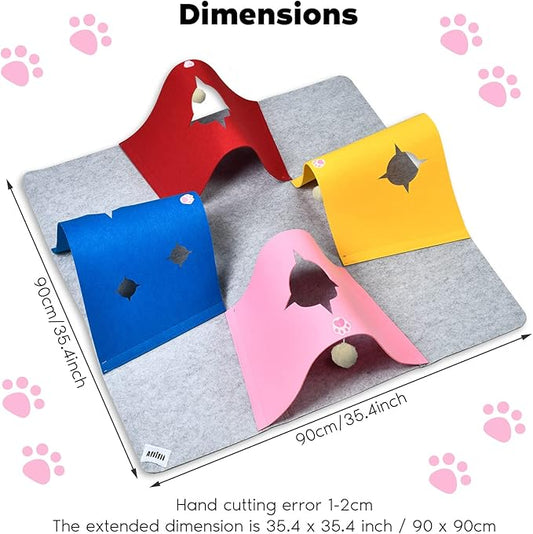 Cat Toys Tunnel for Indoor Cats, Interactive Cat Enrichment Furniture - Image 2