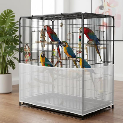 2pcs Large Bird Cage Seed Catcher Guards, Breathable Airy Nylon Mesh Material - Image 6
