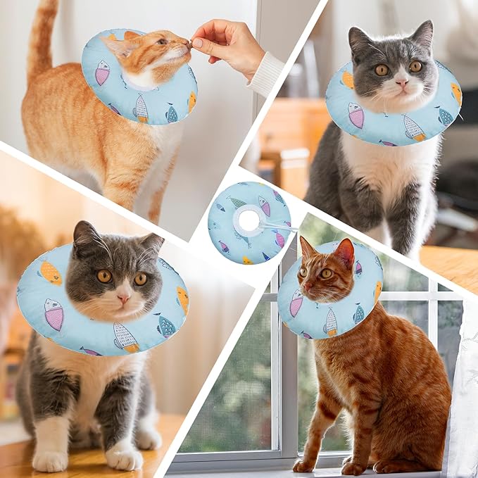 Cat Cone Collar Soft, Adjustable Cat Recovery Collars Kitten Cones to Stop - Image 7