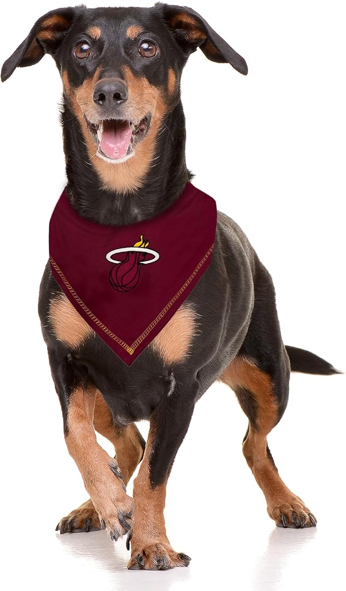 Pets First NBA Miami Heat TIE Bandana, Size Large/X-Large. Dog Bandana Scarf Bib - Image 3
