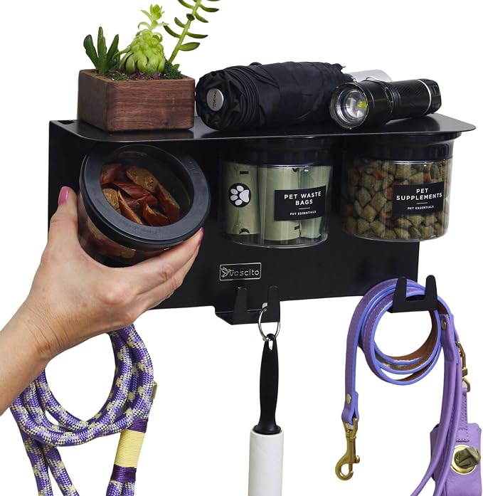 Dog Treat Holder For Wall Storage For Pets, Premium Pet Wall Organizer by Vascito