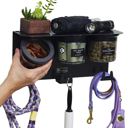 Dog Treat Holder For Wall Storage For Pets, Premium Pet Wall Organizer by Vascito