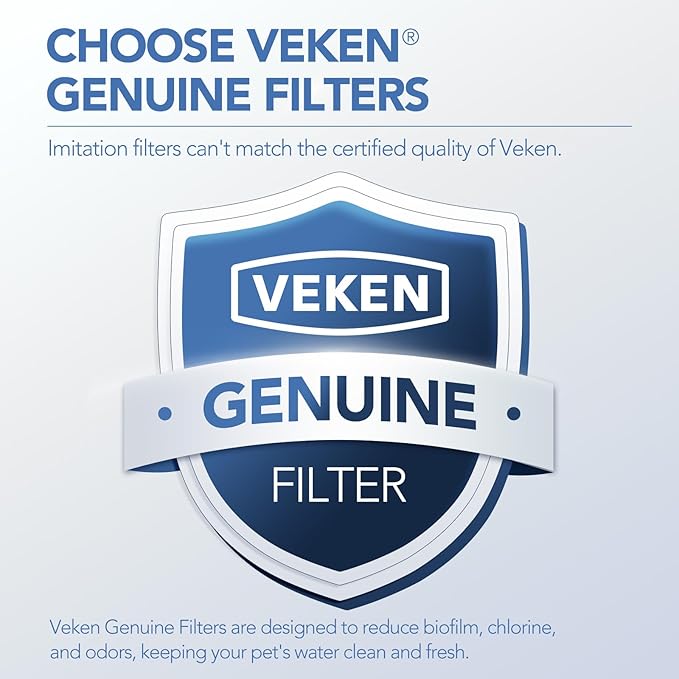 Veken PP Housing Cat Water Fountain Filters, 4 Pack Replacement Filters & 4 - Image 2