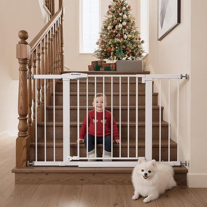 Mumeasy 29.7–48" Baby Gate for Stairs, Dog Gate for Doorways, Auto Close Child by Mumeasy-FocusonBabyPetSafetyGate