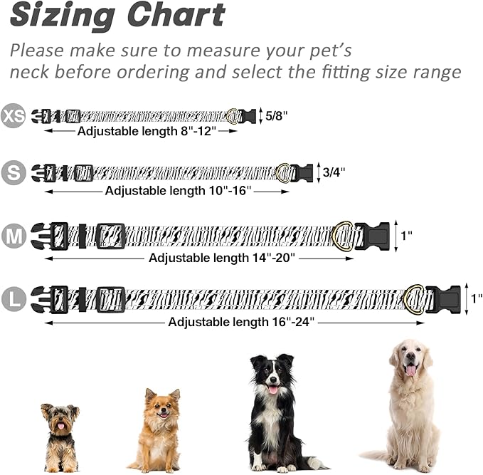 Reflective Dog Collar for Extra Small Dogs Cats, Cute Boho Adjustable - Image 7