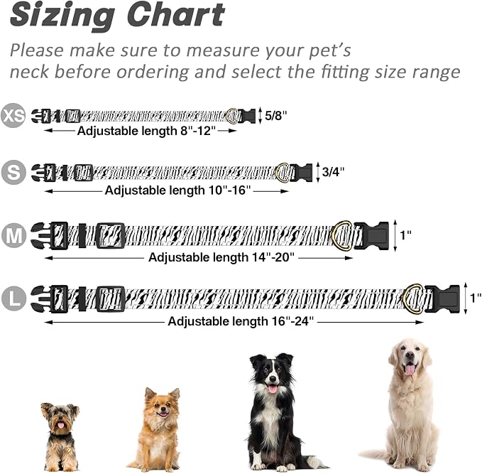 Reflective Dog Collar for Small Dogs Cats, Cute Boho Adjustable Heavy-Duty - Image 7
