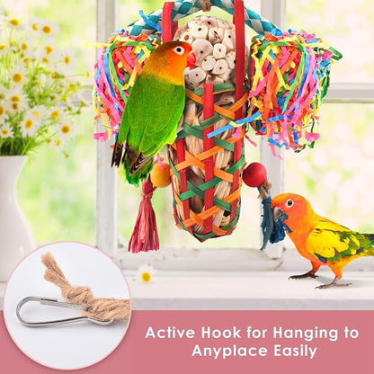 KATUMO Bird Toys Parakeet Toy Cockatiel Shredding Toys Conure Foraging Sola Toys - Image 4