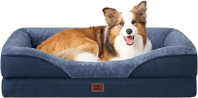 EHEYCIGA Orthopedic Dog Bed for Large Sized Dog, Waterproof Liner & Washable by EHEYCIGA