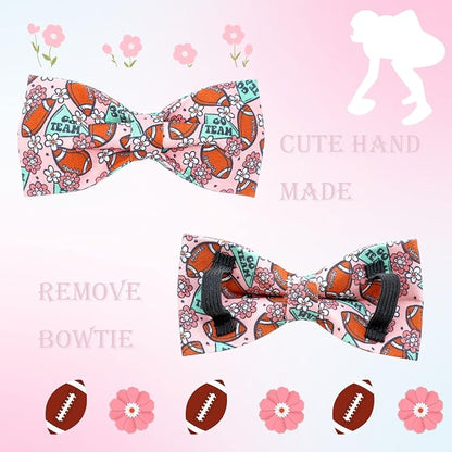 Dog Collar - Rugby with Flower Pet Collar Bows - Image 4